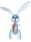 Large 40" Blue Inflatable Easter Bunny Rabbit With Carrot Toy Decoration